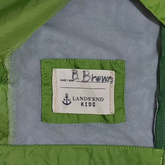 Lands' End Kids Packable Windbreaker Medium 10-12 - Picture 5 of 15